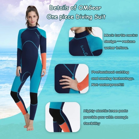 OMGear Wetsuit 3mm Neoprene Full Body UV Protection (S) - Picture 3 of 6